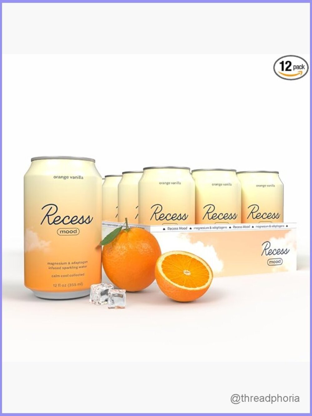Magnesium Drink Calming Beverage 12 Cans Relaxation Supplement